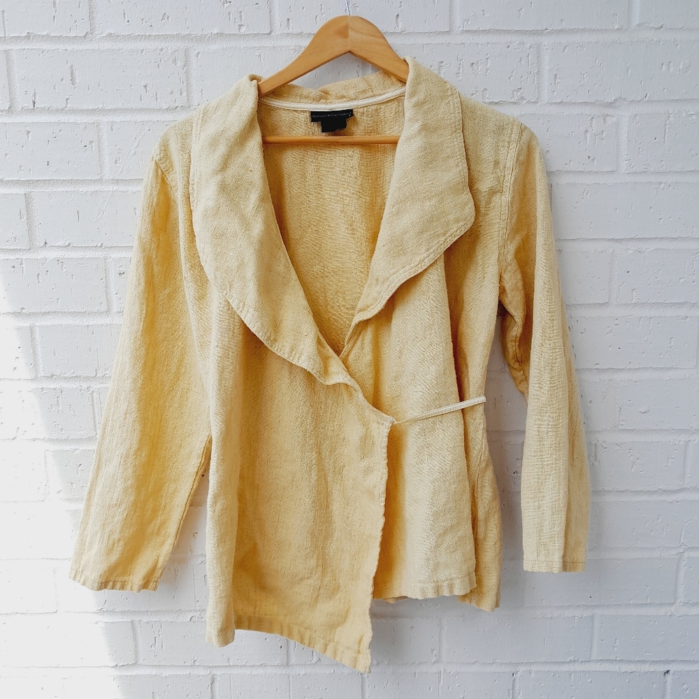 Nordli & Meerman Linen Jacket Top Contemporary Lagenlook Resort Wear Sz: 1(M)